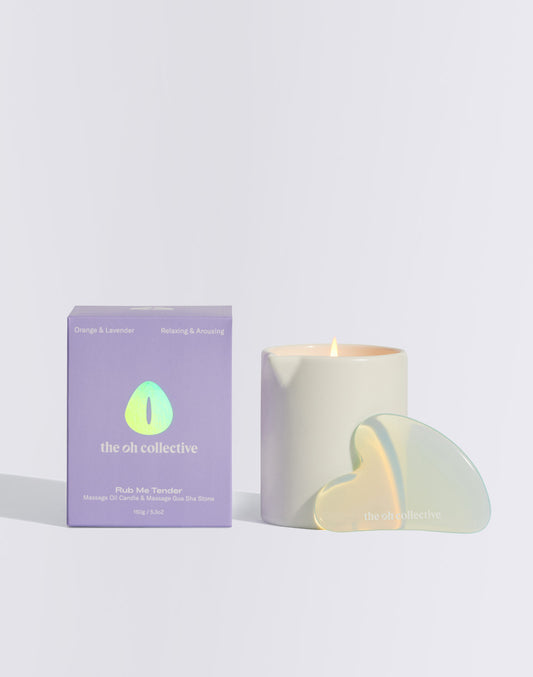 Rub Me Tender - Massage candle with Guasha stone