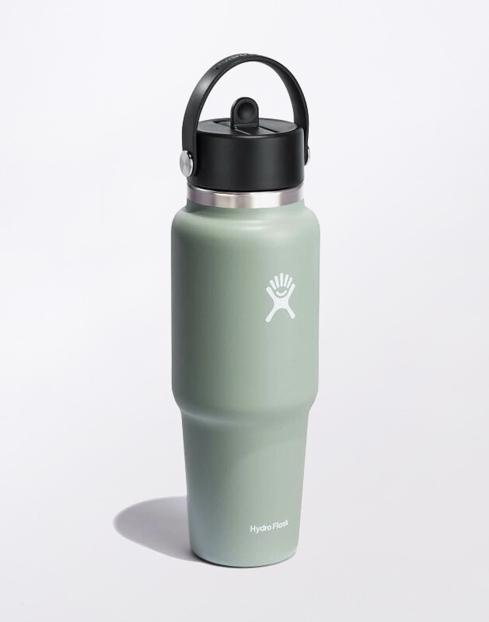 Wide Mouth Travel Bottle with Flex Straw Cap 32 oz (946 ml)