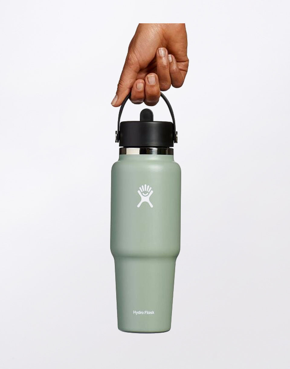 Wide Mouth Travel Bottle with Flex Straw Cap 32 oz (946 ml)