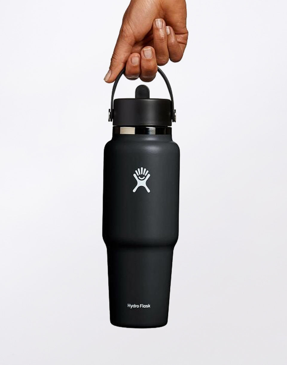 Wide Mouth Travel Bottle with Flex Straw Cap 32 oz (946 ml)