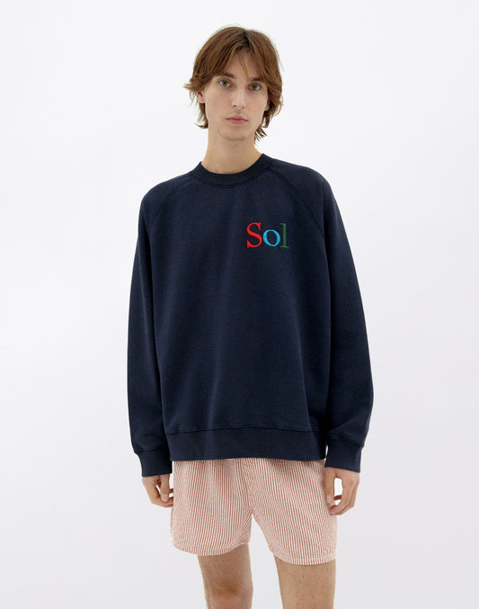 Sweatshirt Navy Sun Type Pepe