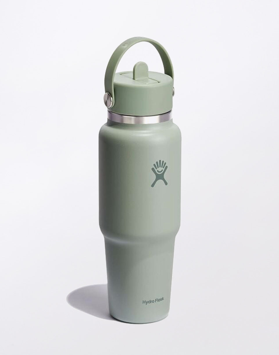 Wide Mouth Travel Bottle with Flex Straw Cap 32 oz (946 ml)