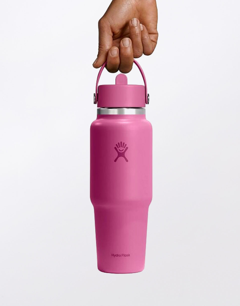 Wide Mouth Travel Bottle with Flex Straw Cap 32 oz (946 ml)