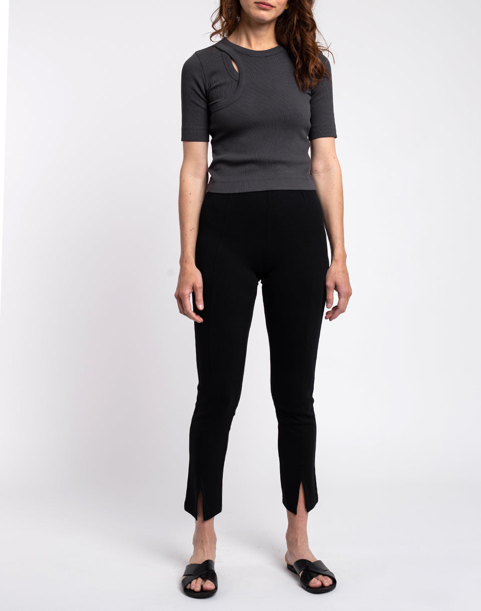 Stevie Organic Cotton Interlock Vented Straight Leg Pants