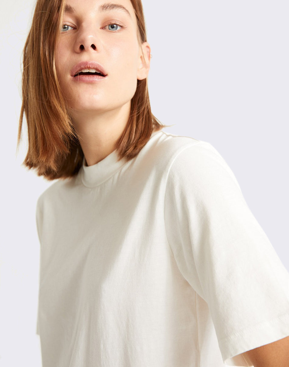 Basic White Mock T-Shirt