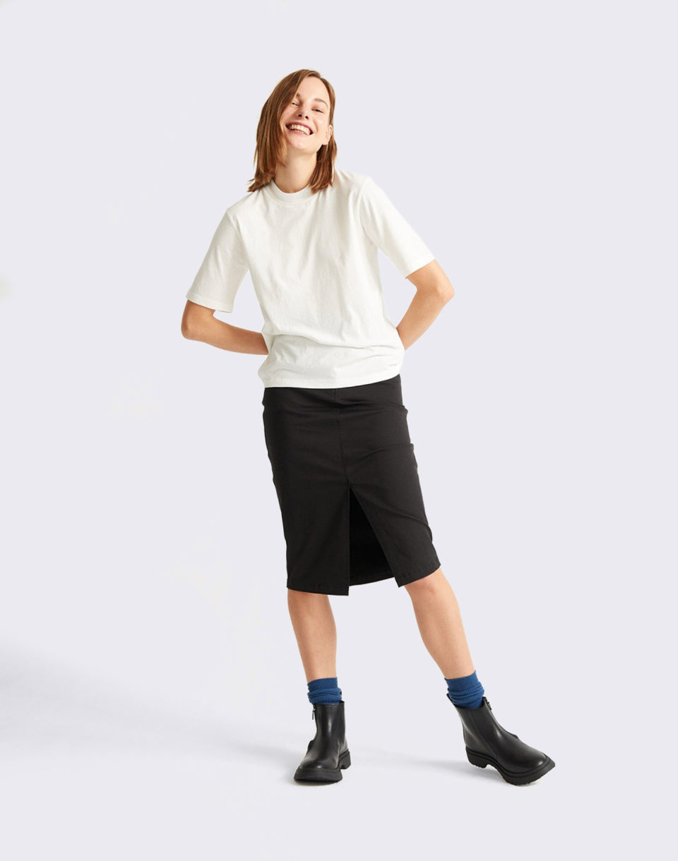 Basic White Mock T-Shirt