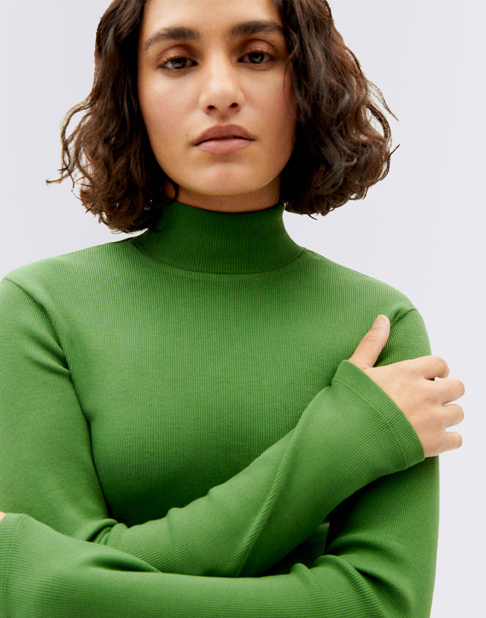 Garden Green Rib Aine L/S Top