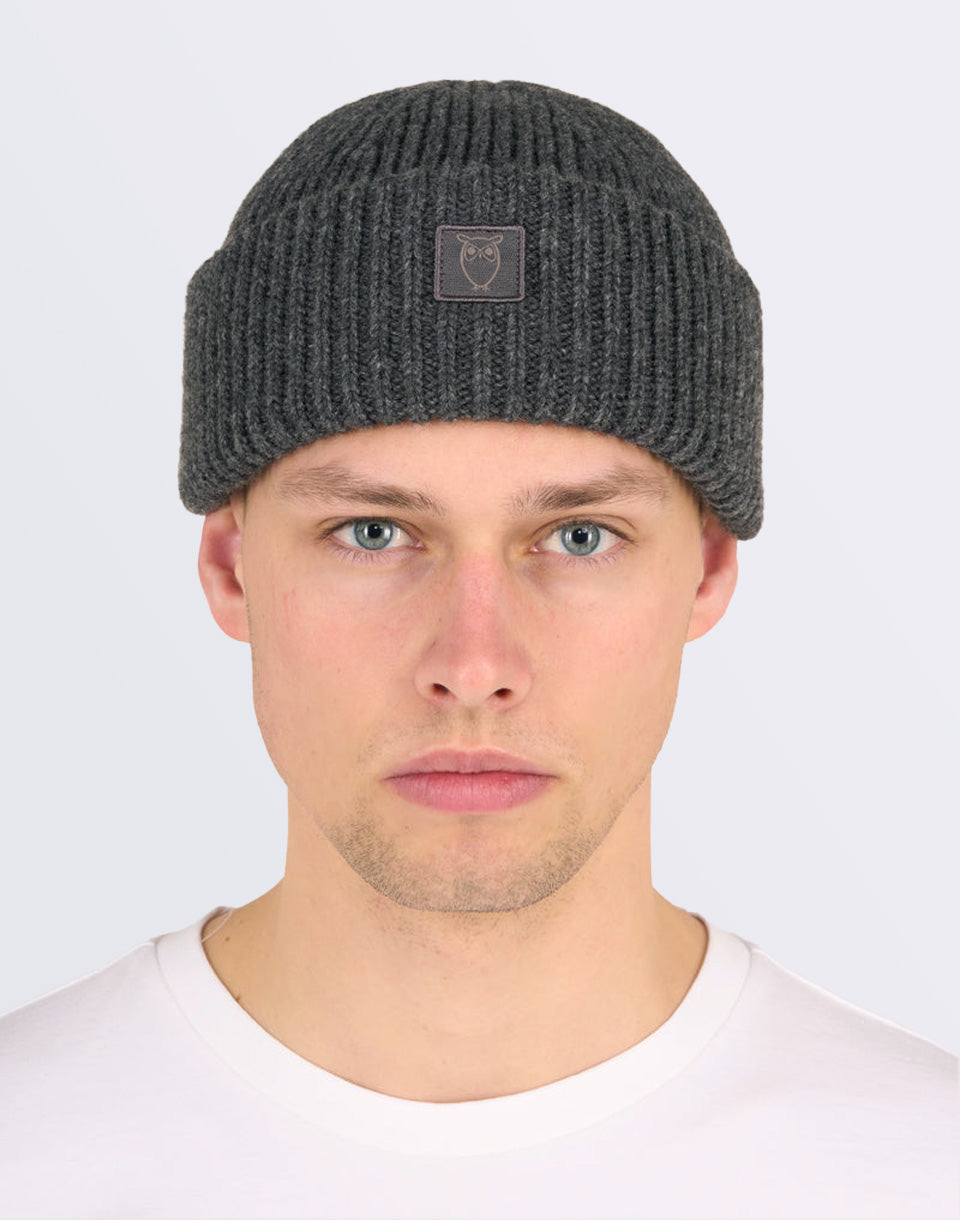 Low Wool Rib Beanie