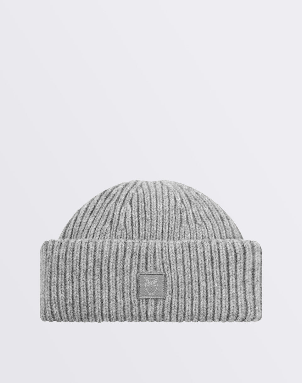 Low Wool Rib Beanie