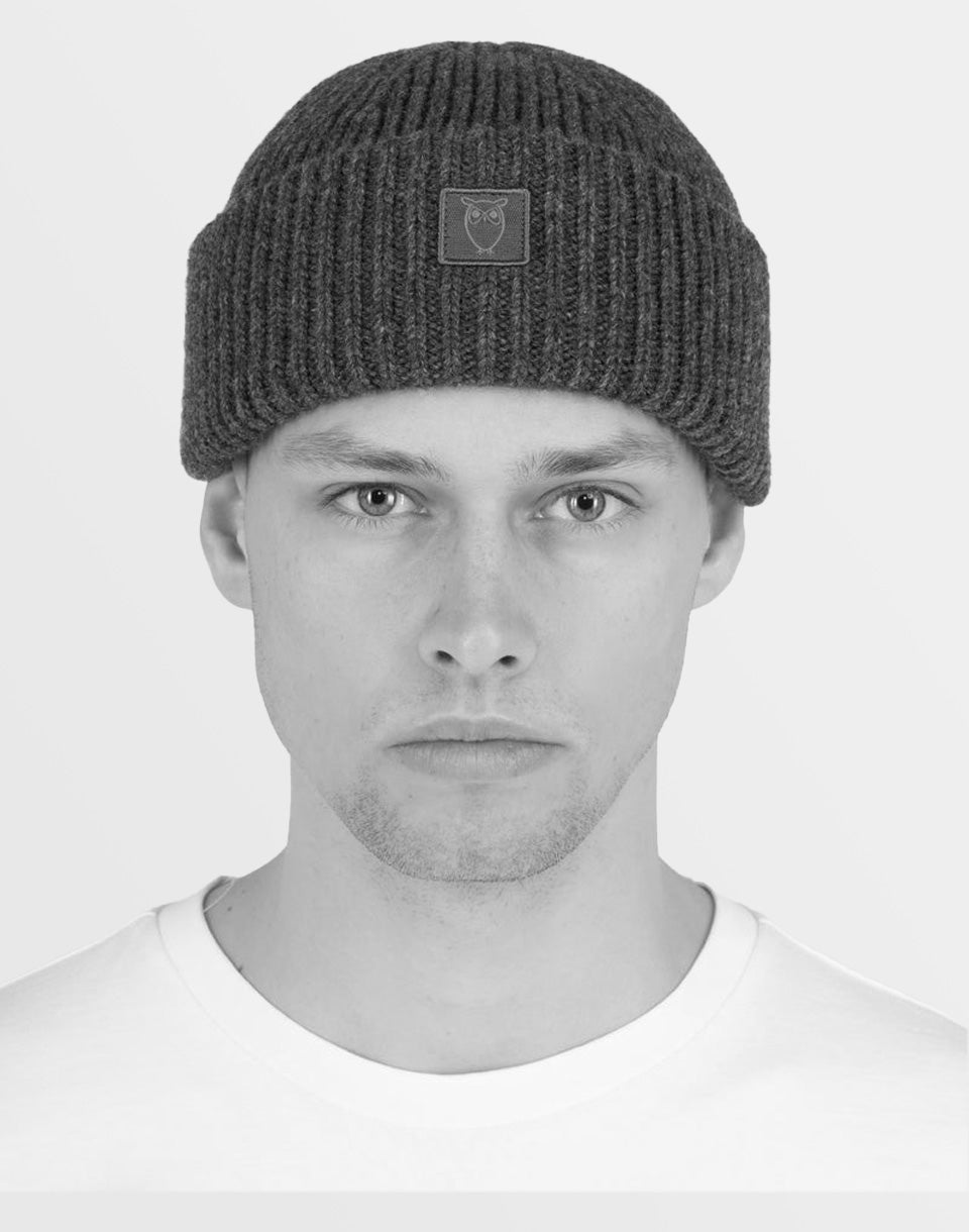 Low Wool Rib Beanie